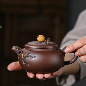 急須　紫砂壷 容量210ml お茶 ティータイム　緑茶　ほうじ茶　中国茶　伝統　おうち時間　食器　ギフト　プレゼント　ポットwc371