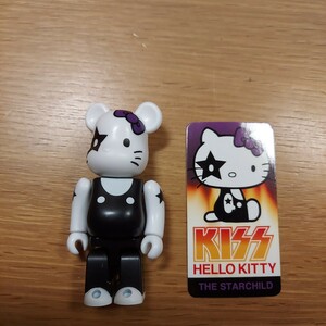 ベアブリック　BE@RBRICK　シリーズ25　キュート　CUTE 裏　HELLO KITTY　ハローキティ「KISS」カード付き　紫