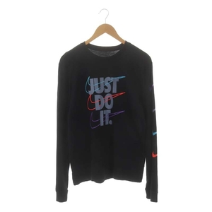 ナイキ NIKE NSW SP BRANDMARKS L/S Tシャツ カットソー 長袖 プリント L 黒 ブラック マルチカラー /ES ■OS メンズ