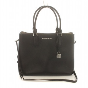 マイケルコース MICHAEL KORS アデル トートバッグ ショルダーバッグ 2WAY ラージ サッチェル 斜め掛け ロゴ レザー 黒 35T8SAFS3L