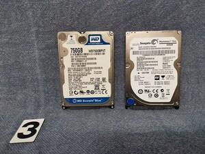 ★☆セット3 SATA2.5 HDD 2台セット 750GB 320GB☆★