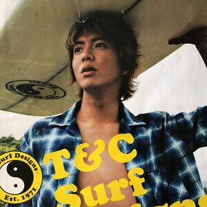 非売品 木村拓哉 T&C Surf Designs チラシ 広告 当時もの レア SMAP サーファー サーフィン ブランド