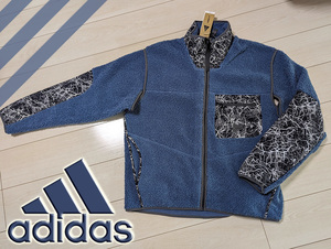 ◆◆新品 adidas TERREX × and wander アンドワンダー ボアフリース メンズ L スティールブルー 定価23,100円 シェルパ コラボ アウトドア