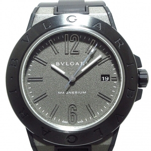 BVLGARI(ブルガリ) 腕時計■美品 ディアゴノマグネシウム DG41SMC メンズ ラバーベルト ダークグレー