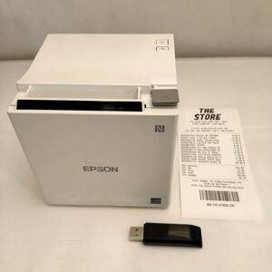 101702●EPSON TM-m30 611 M335B Bluetooth サーマルレシートプリンタ 無線LANオプション DNUB-E1付き ACアダプタ無し 現状品●