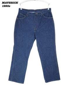 MAVERICK A0001NP INDIGO DENIM PANTS USA 1990s WR24001 マーベリック インディゴデニム ジーンズ アメリカ製 1990年代