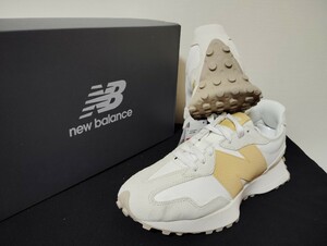 新品25cm ニューバランス newbalanceレディーススニーカーWS327KFホワイトオレンジ白オレンジMS327好きにも