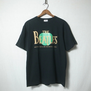 THE BEATLES ザ ビートルズ アップルコア Tシャツ M 黒 / Apple Corps Ltd. オフィシャル ロゴ シングルステッチ 90s 00s バンドT