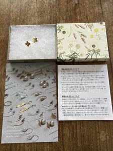 atelier mozu K18 四葉のクローバーピアス　オーダーメイド　アトリエモズ