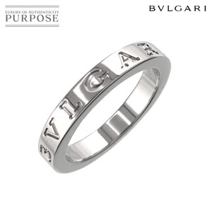 ブルガリ BVLGARI ダブル ロゴ #47 リング Pt プラチナ 指輪 Ring 90252204