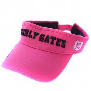 パーリーゲイツ PEARLY GATES クラシックシリーズ エンブレムロゴ サンバイザー キャップ 帽子 ピンク 053-8187204 /BM レディース