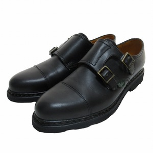 未使用品 パラブーツ Paraboot 106012 VOGUE GRIFF ヴォーグ ダブルモンクストラップシューズ 革靴 黒 ブラック 5.5F 約24cm