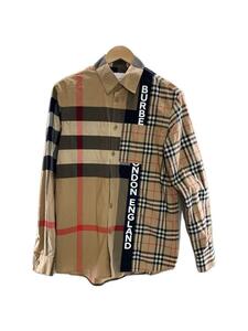 BURBERRY LONDON◆LOGO PRINT PATCHWORK CHECK OVERSIZED SHIRT/XS/コットン/8033101//