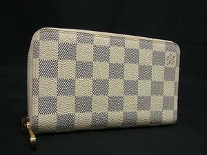 1円 ■美品■ LOUIS VUITTON ルイヴィトン N60029 ダミエアズール ジッピーウォレット ラウンドファスナー 長財布 ウォレット FK1191