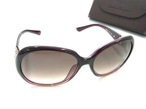 1円 ■美品■ Salvatore Ferragamo フェラガモ SF602S 501 125 ダブルガンチーニ サングラス メガネ 眼鏡 レディース パープル系 FB7170