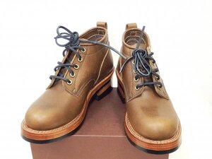 6825 美品☆ zerrows Standard Boots ゼローズ レザー スタンダードブーツ ブラウン US9 27㎝