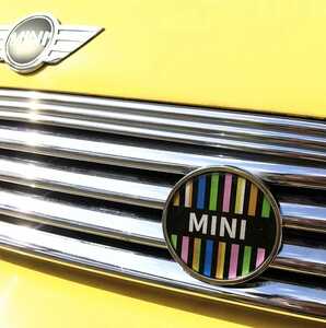 MINI グリルバッジ ミニストライプ ゴーバッジ