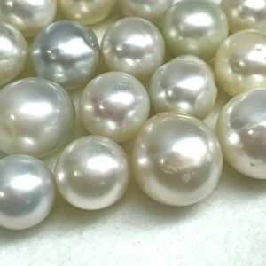 (南洋白蝶真珠おまとめ250ct)j 約50g 約9.5-14.0mm 珠 パール 裸石 宝石 ジュエリー jewelry pearl i