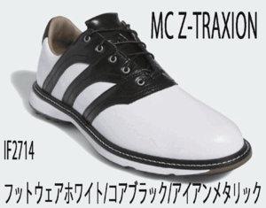 新品■アディダス■2024.3■MC Z-TRAXION スパイクレス■IF2714■ホワイト／コアブラック／アイアンメタリック■27.5CM■天然皮革■正規品