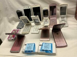 ガラケースマホ 電池パック まとめ 計12台＋電池パック2個 ガラパゴスケータイ 携帯 動作未確認 ジャンク 部品取り 中古 保管