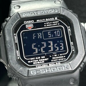 美品 CASIO G-SHOCK カシオ ジーショック GW-M5610-1BJF 腕時計 電波ソーラー ブラック スクエア マルチバンド6 デジタル アナログ メンズ