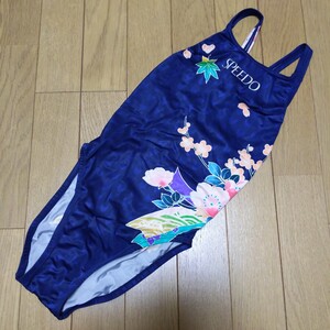 アクセライン アクアブレード S 強光沢 ネイビー 花柄 ウロコ模様 SPEEDO 競泳水着 スピード AquaBlade ミズノ MIZUNO SwimSuits ジャンク