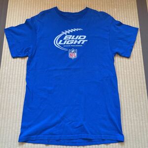 バドワイザー Tシャツ Budweiser 半袖TシャツBud 企業Tシャツ ノベルティTシャツ BUD LIGHT アメリカンフットボール NFL スポンサーTシャツ