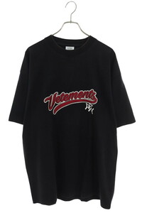 ヴェトモン VETEMENTS 18SS MSS18TR37 サイズ:S ベースボールロゴオーバーサイズTシャツ 中古 HJ12