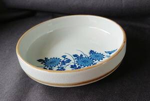 ◆ アンティーク　名家蔵出し　昭和 レトロ　皿　1枚　花柄 丸皿 器　W-3018