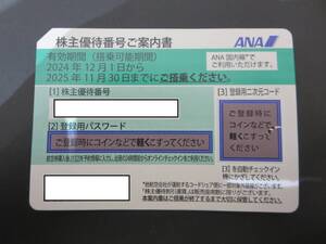 #40706　未使用　ANA株主優待券　全日空　1枚　2025年11月30日迄