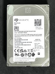  ★ 4TB ★【使用時間：10ｈ】 ST4000LM024　/　Seagate　2024年製　新品同様　 2.5インチ内蔵HDD/15mm厚/SATA [管理■42XG]