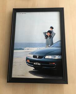 kj ★額装品★ 藤井郁弥 日産 マリノ 貴重広告 写真 A4サイズ額入り ポスター風デザイン 車 自動車 チェッカーズ 藤井フミヤ /CD dvd