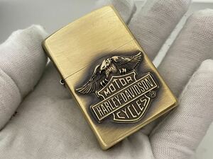 1円 ZIPPO ライター ハーレーダビッドソン ジッポ Zippoオイルライター真鍮製 中古品 喫煙グッズ ジッポー 火花確認済R67362