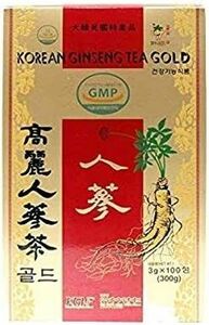 高麗人参茶 朝鮮人参茶 （紙箱）100包 韓国食品 韓国茶 高麗人参 朝鮮人参 顆粒 粉末