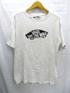 ★VANS OFF THE WALL◎バンズ/プリント Tシャツ/ホワイト/白/Lサイズ