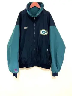 【希少】columbia packersリバーシブルフリース　ナイロンジャケット