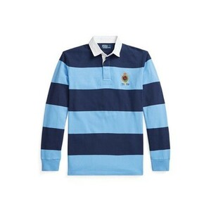 Polo Ralph Lauren ポロラルフローレン クラシックフィット ボーダーラグビーシャツ ネイビー×ブルー US S / ラガーシャツ FL2023