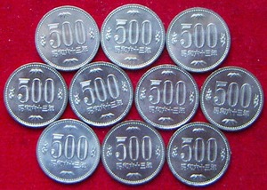 【未使用】昭和63年 500円貨【@700円即決】