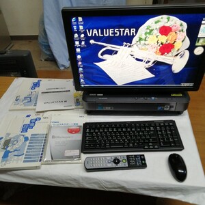 動画記載　使用頻度少 NEC　VALUESTAR VW770/T　パソコン　テレビ　一体型　Windows　Vista　2007 B-CASカード付　TV BS 地上デジタル　