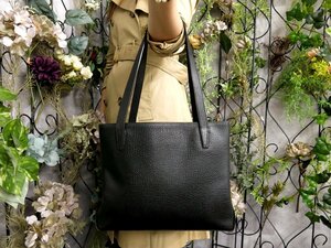 ●超美品●LOEWE ロエベ●ロゴ型押し●カーフ レザー 本革●トート バッグ●黒●シルバー金具●肩掛け●B5 収納●書類 かばん●Js51419