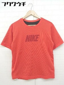 ◇ NIKE ナイキ メッシュ フロントロゴ 半袖 Tシャツ カットソー サイズS レッド メンズ