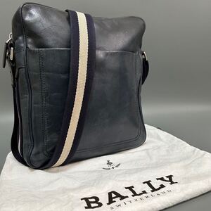 1円 BALLYバリー トレスポ 黒ライントレインスポッティングショルダーバッグ　クロスボディバッグ レザー　ポシェット 正規品本物