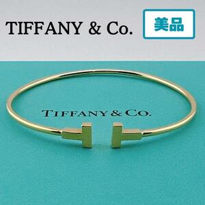 TIFFANY　ティファニー Tナローワイヤー　ブレスレット　ローズゴールド