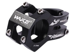 処分 WAKE CNC加工削出し 強固なステム 約120グラム ハンドル径31.8ミリ コラム径28.6ミリ 角度０度 40ミリ ブラック 1030