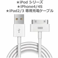 旧型 iPhone / iPad / iPod 等 充電 30ピンUSBケーブル