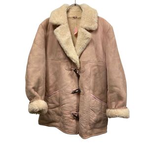 NEW ZEALAND製90’s vintage CANTERBURY SHEEPSKIN COLLECTION ムートンコート ピンク38