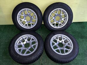 215/65R16 2018年スダットレス ブリヂストンブリザックDM-V1 タイヤアルミセット　6穴 PCD139.7 ET+25 16×7J ハブ110mmハイエース等に