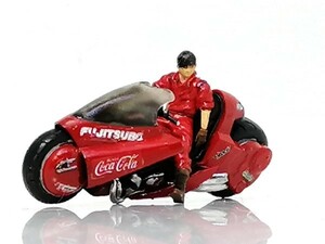 1/64 AKIRA 金田のバイク風 オートバイ 樹脂製 3D 塗装済み Cocacora デカール 