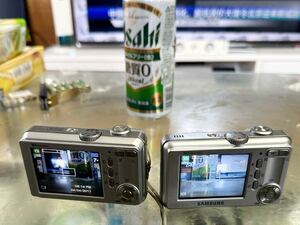 【動作品】Samsung Digimax S1030 10.1MP &Samsung D103 デジタルカメラ - シルバー2点まとめて