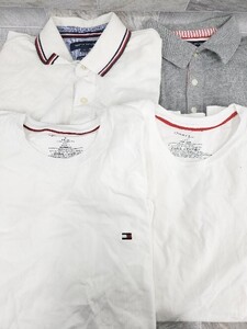 ◇ 《 TOMMY HILFIGER トミーヒルフィガー まとめ売り4点 サイズM ポロシャツ Tシャツ メンズ 》 P 1406180035372